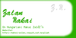 zalan makai business card